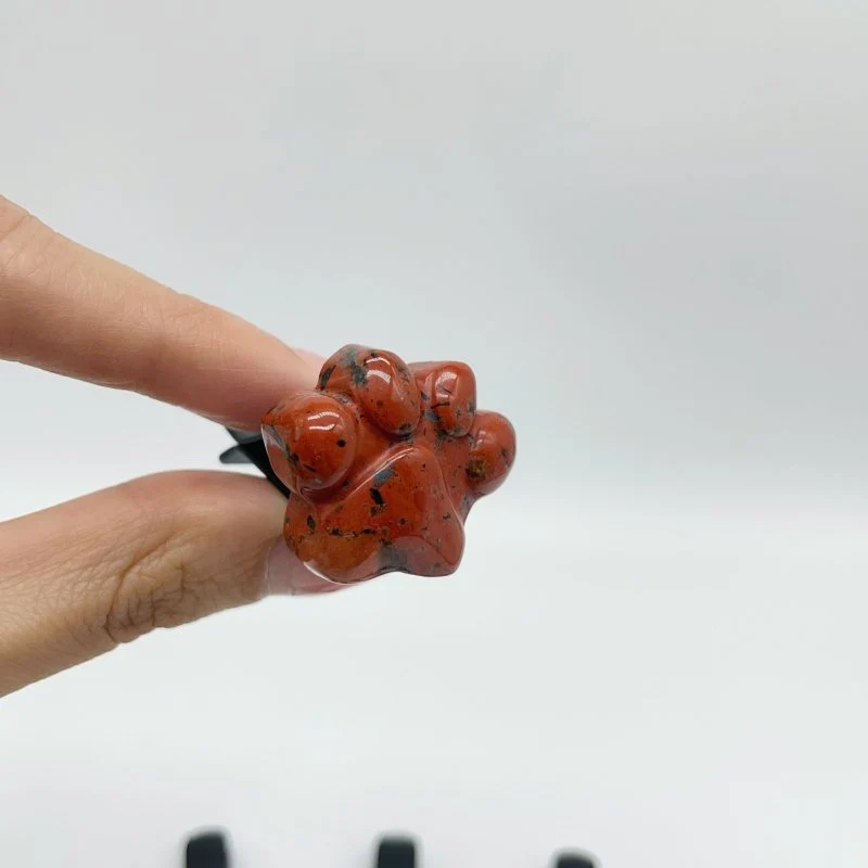 2 Types Cat Paws Moss Agate Red Jasper Crystal Car Air Vent Clips Wholesale - Image 4