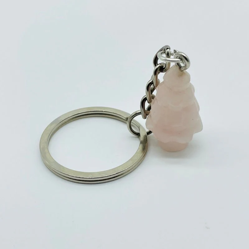 Christmas Tree Keychain Wholesale Rose Quartz Green Aventurine - Image 5
