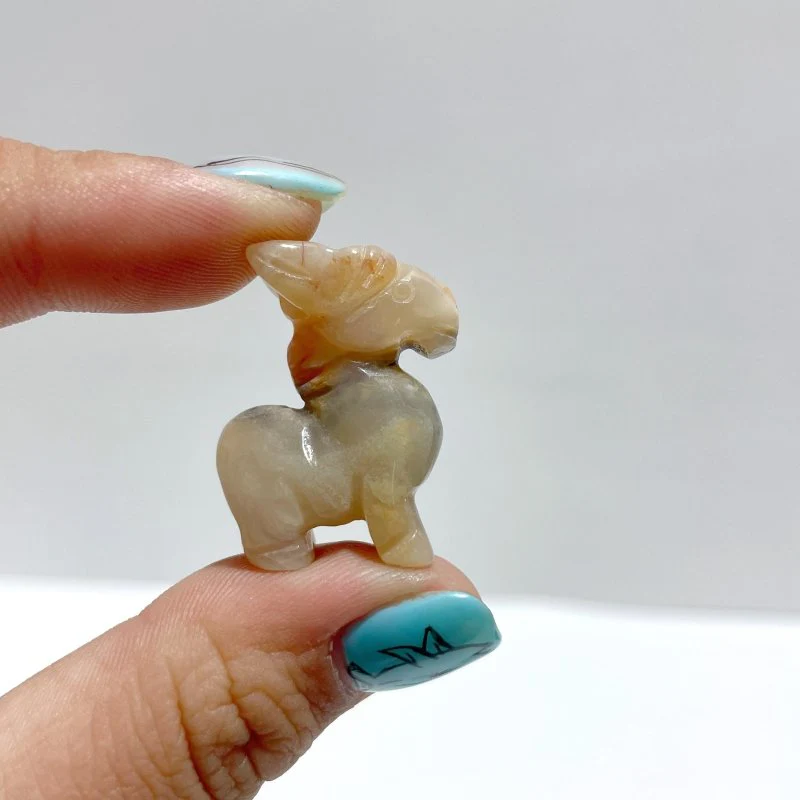 2 Types Donkey Carving Wholesale Crazy Agate Ocean Jasper - Image 5