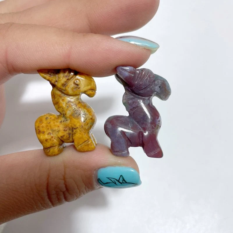 2 Types Donkey Carving Wholesale Crazy Agate Ocean Jasper - Image 6