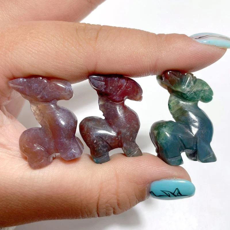 2 Types Donkey Carving Wholesale Crazy Agate Ocean Jasper - Image 8