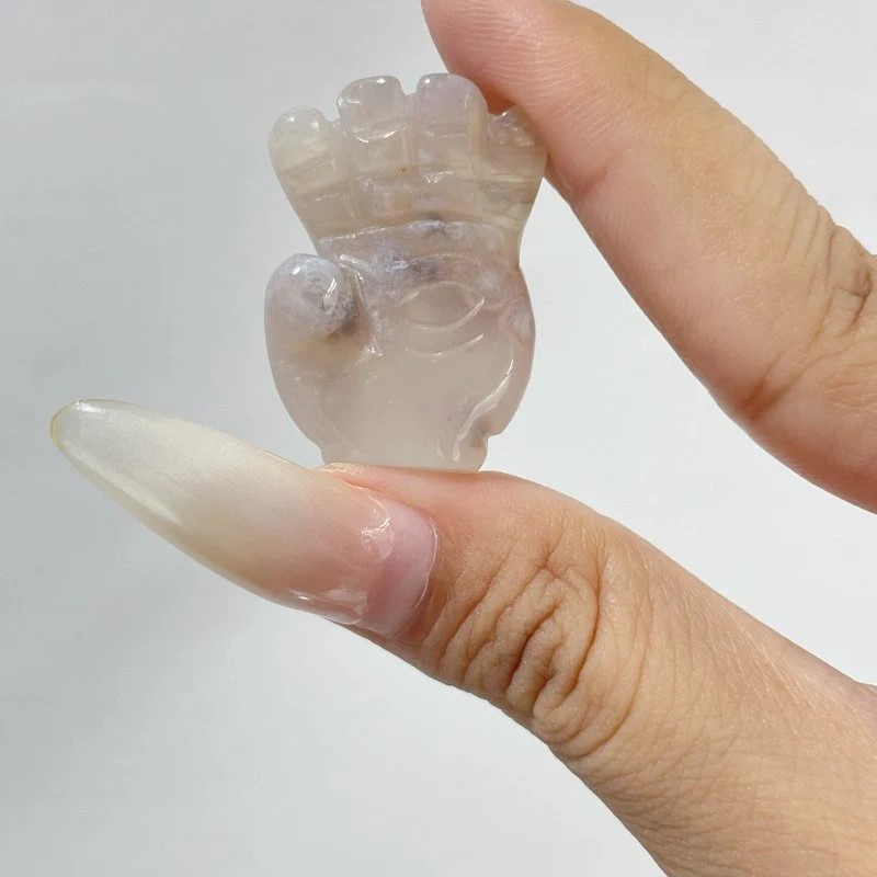 3 Types Hamsa Hand Of Fatima Carving Wholesale Rose Quarz Ocean Jasper - Image 8