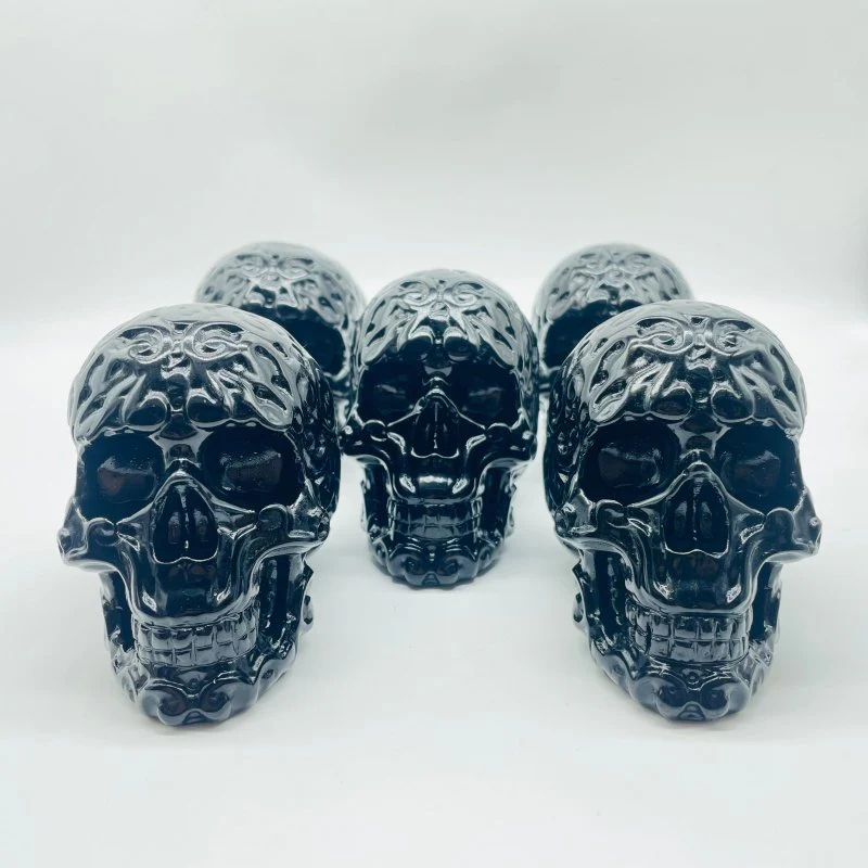2 Types Large Skull Carving Wholesale Yooperlite Obsidian - Image 5
