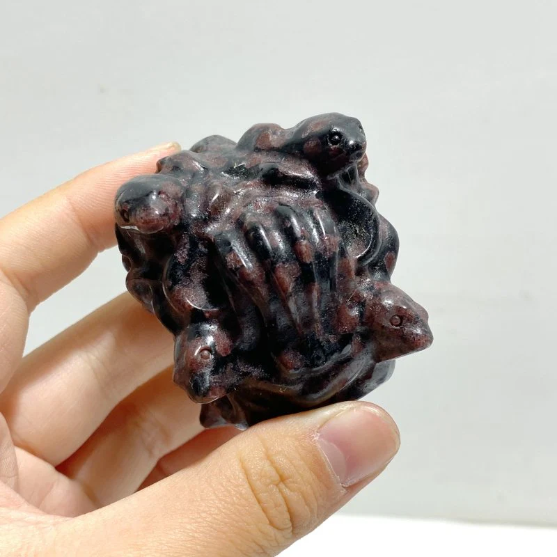 2 Types Medusa Carving Wholesale Garnet Larvikite - Image 4