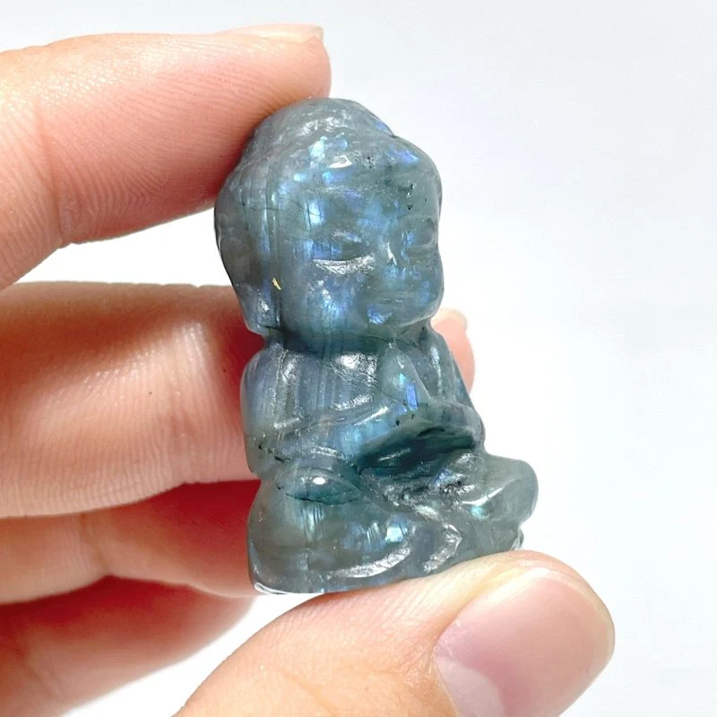 2 Types Small Buddha Carving Wholesale Labradorite Silver Sheen Obsidian - Image 4