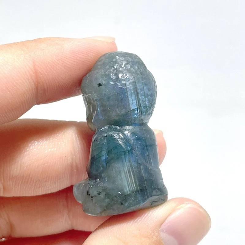 2 Types Small Buddha Carving Wholesale Labradorite Silver Sheen Obsidian - Image 5