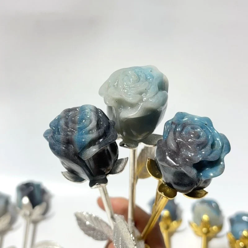2 Types Trolleite Rose Flower Carving Wholesale #1 Shape - Image 4