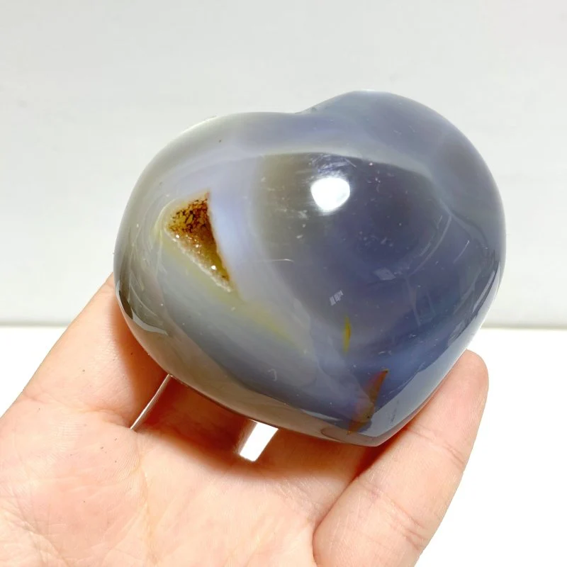 20 Pieces Black Orca Agate Heart #5 - Image 2