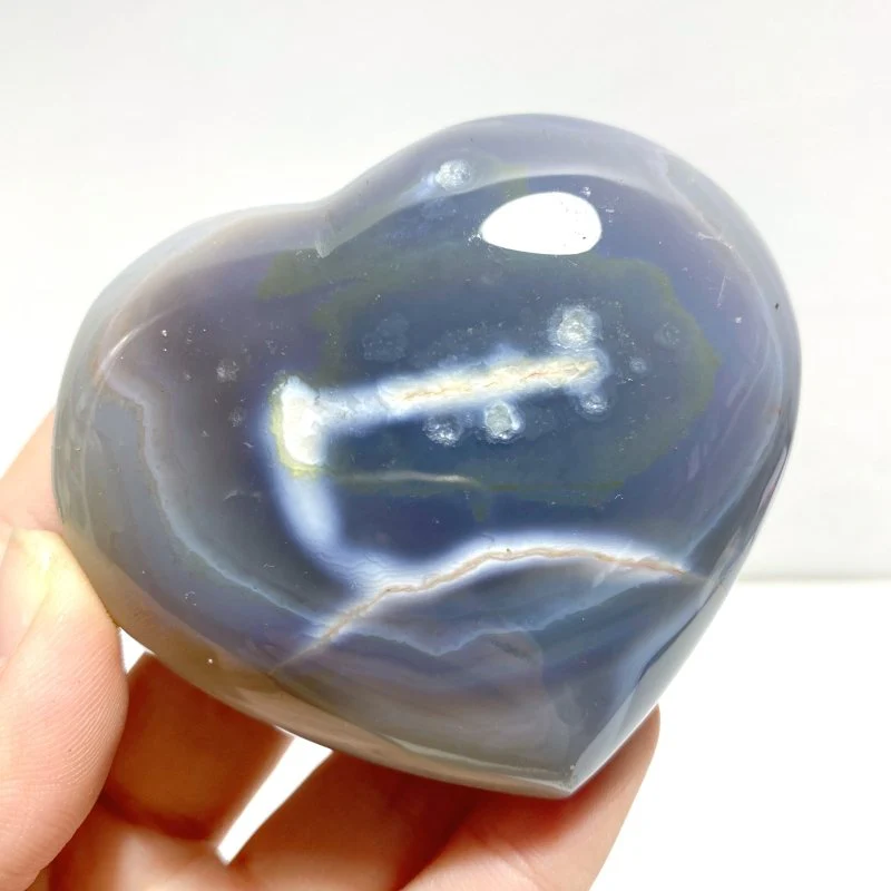 20 Pieces Black Orca Agate Heart #5 - Image 4