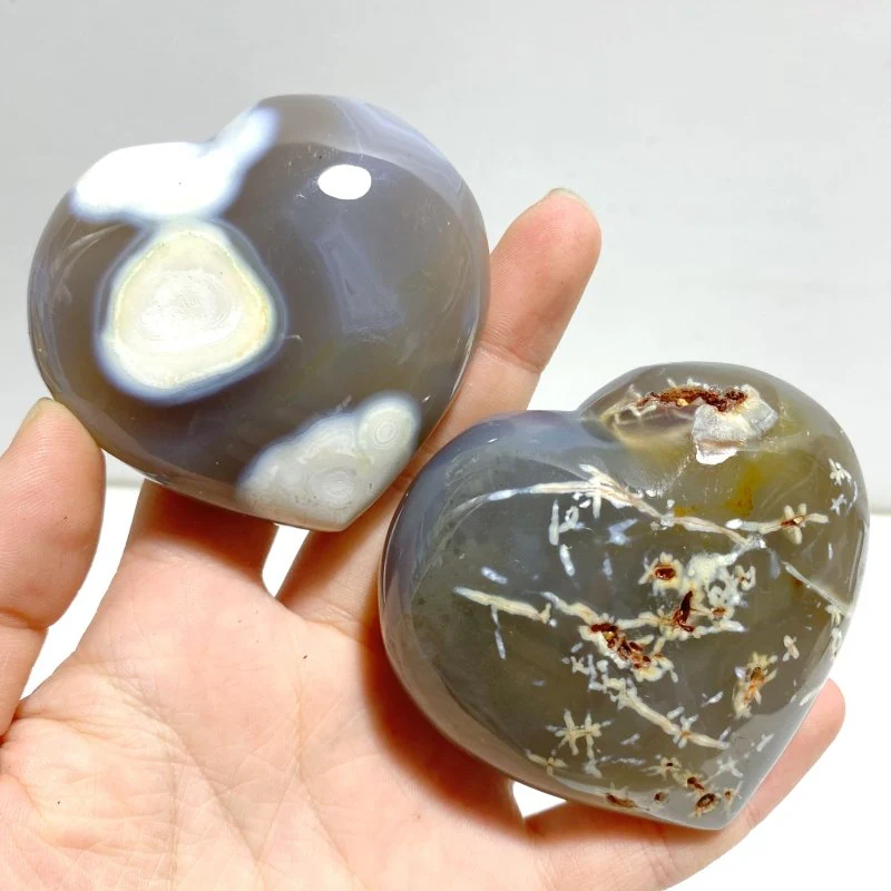 20 Pieces Black Orca Agate Heart #5 - Image 7