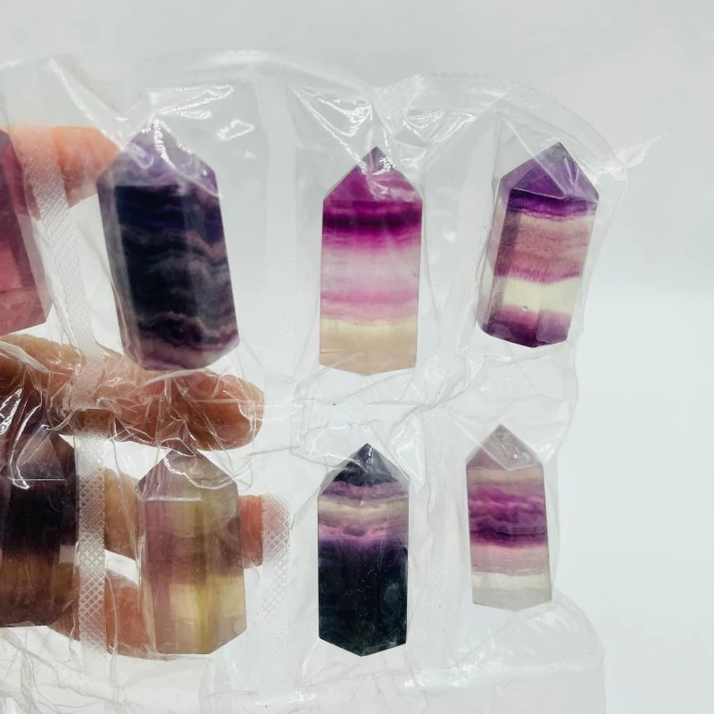 20 Pieces One Set Rainbow Fluorite Tower Points - Image 3