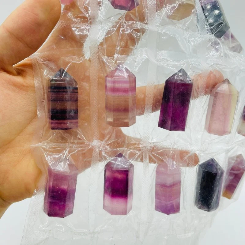 20 Pieces One Set Rainbow Fluorite Tower Points - Image 4