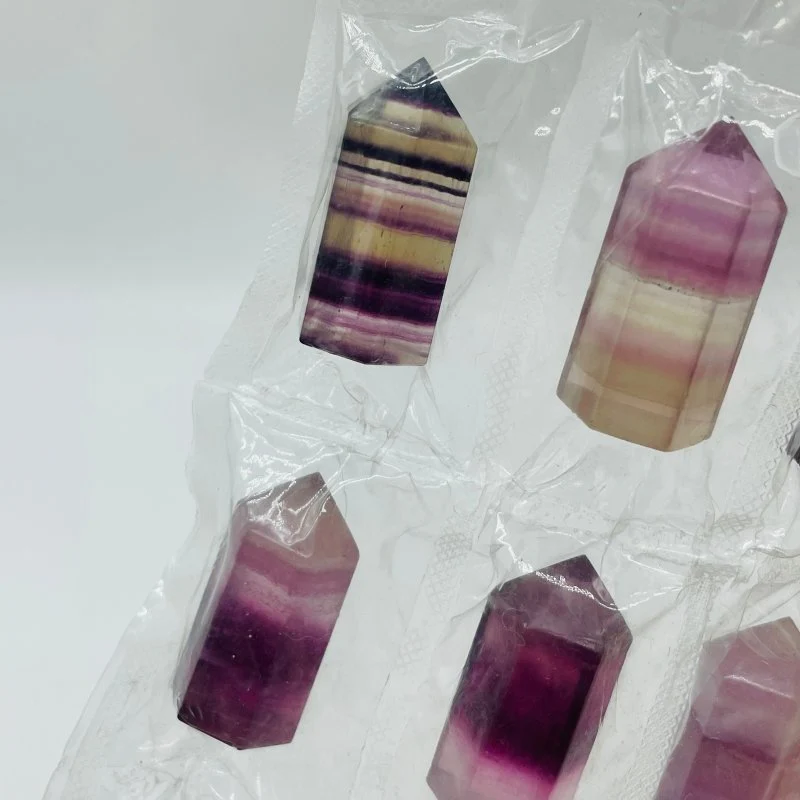 20 Pieces One Set Rainbow Fluorite Tower Points - Image 6