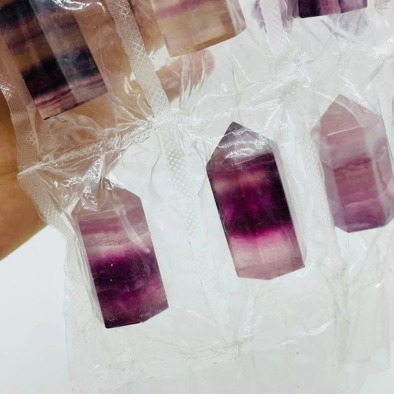 20 Pieces One Set Rainbow Fluorite Tower Points - Image 7