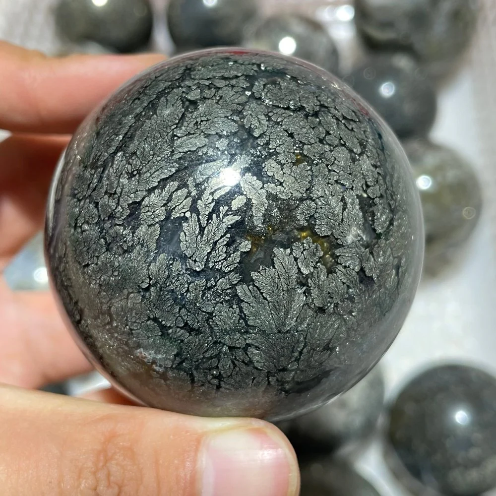21 Pieces Flower Pyrite Mixed Agate Sphere Ball - Image 5