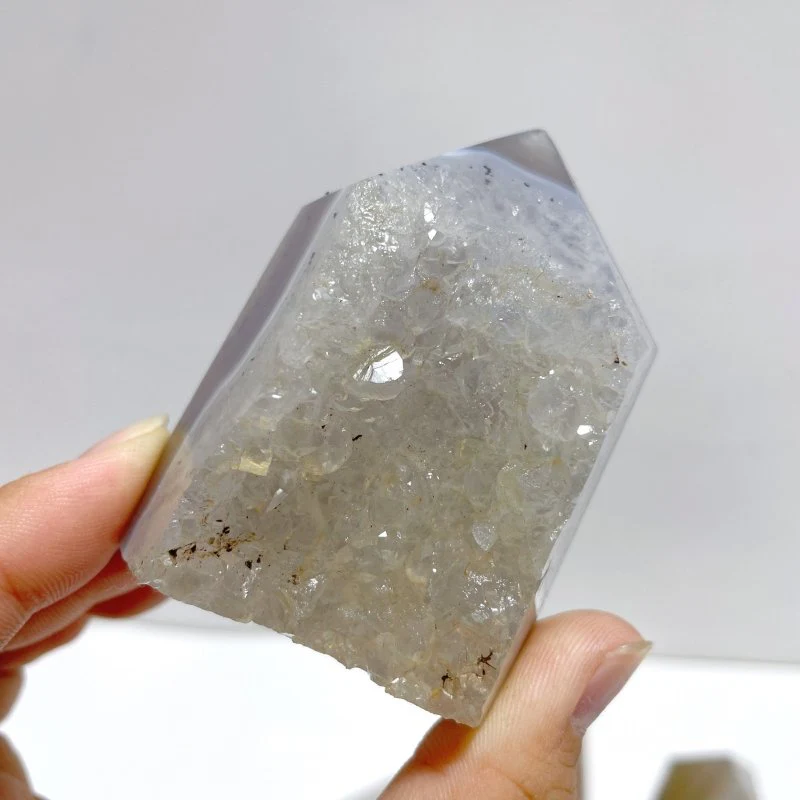 21 Pieces Geode Druzy Agate Four-sided Tower Point - Image 3
