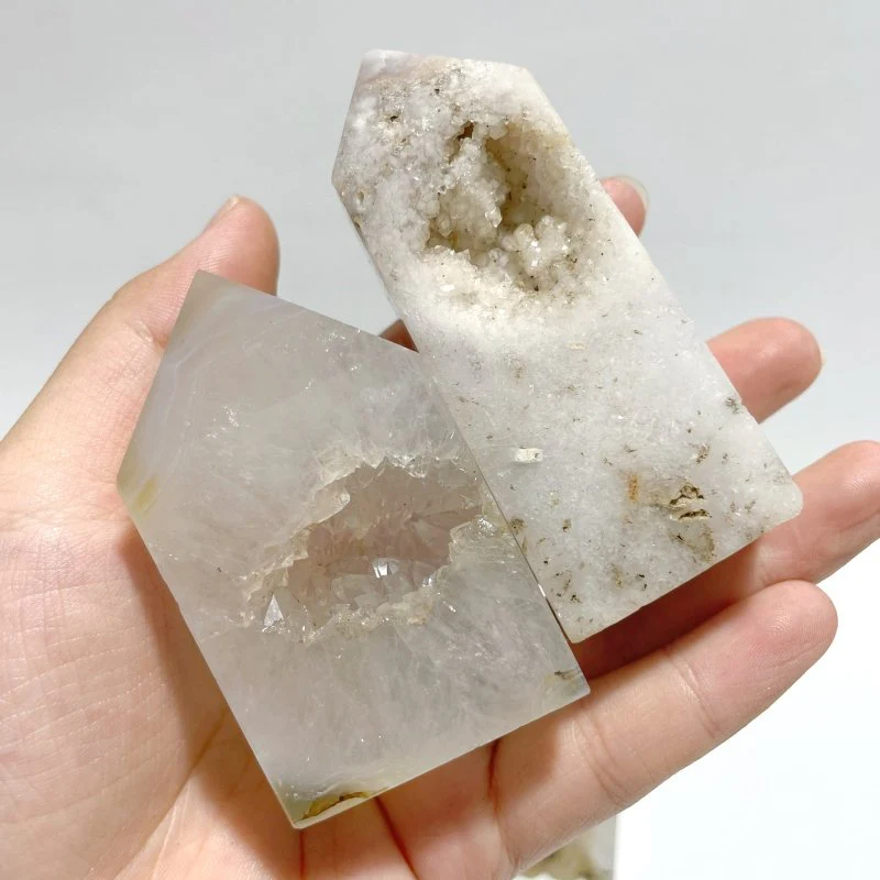21 Pieces Geode Druzy Agate Four-sided Tower Point - Image 4