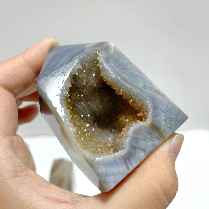 21 Pieces Geode Druzy Agate Four-sided Tower Point - Image 7