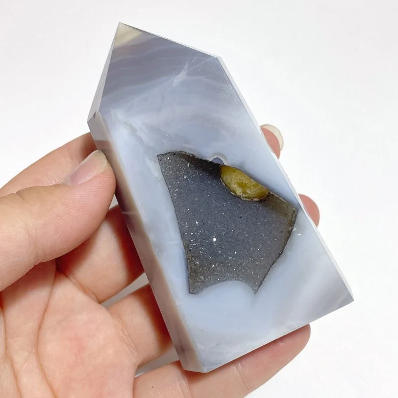 21 Pieces Geode Druzy Agate Four-sided Tower Point - Image 5