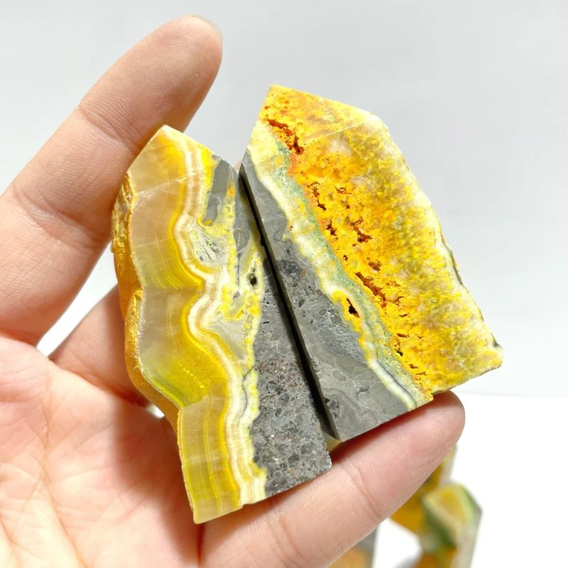22 Pieces Deep Yellow Bumble Bee Jasper Raw Side Point - Image 5