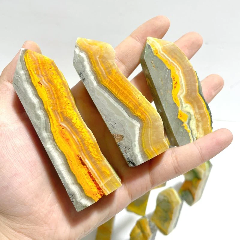 22 Pieces Deep Yellow Bumble Bee Jasper Raw Side Point - Image 7