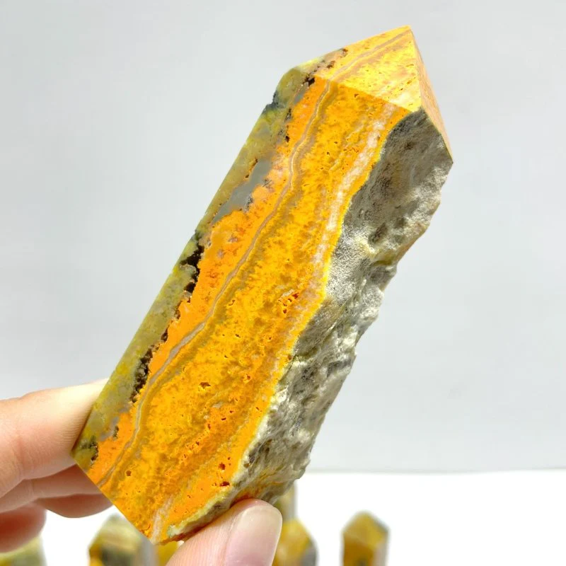 22 Pieces Deep Yellow Bumble Bee Jasper Raw Side Point - Image 8