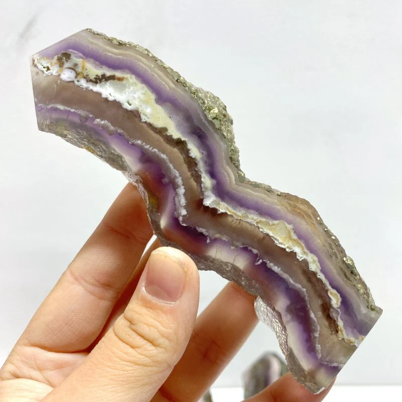22 Pieces Fluorite Mixed Pyrite Calcite Slabs - Image 2