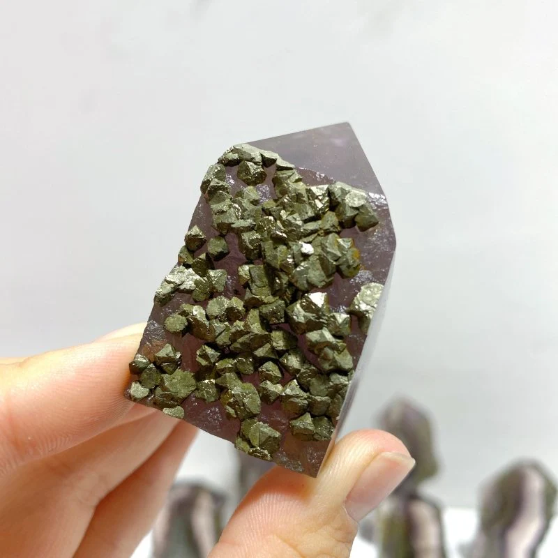 22 Pieces Fluorite Mixed Pyrite Calcite Slabs - Image 6