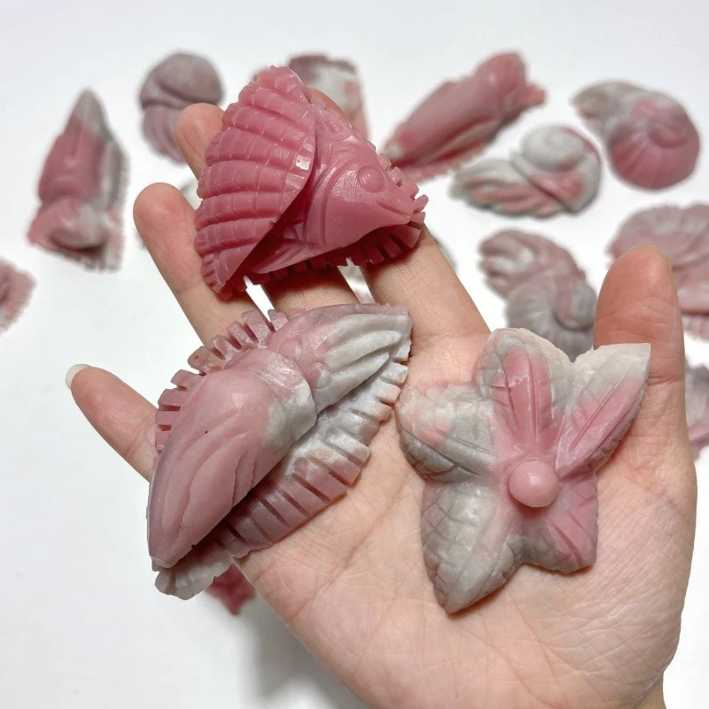 19 Pieces Pink Opal Sea Animals Carving - Image 2