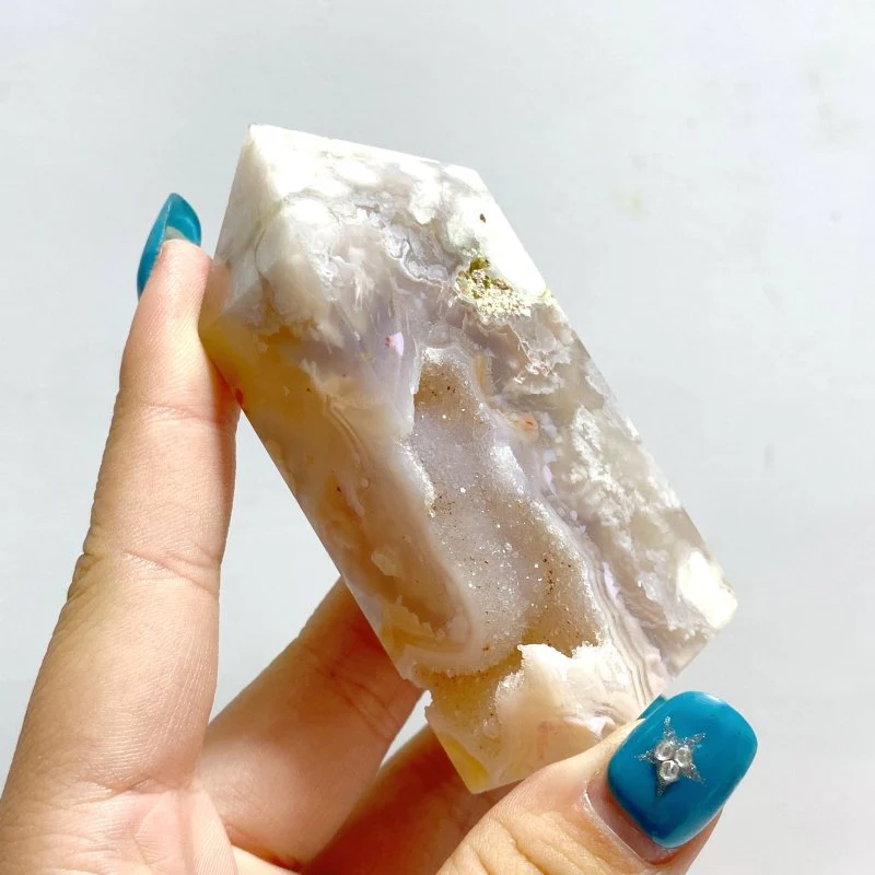 23 Pieces Geode Sakura Flower Agate Tower Points - Image 2