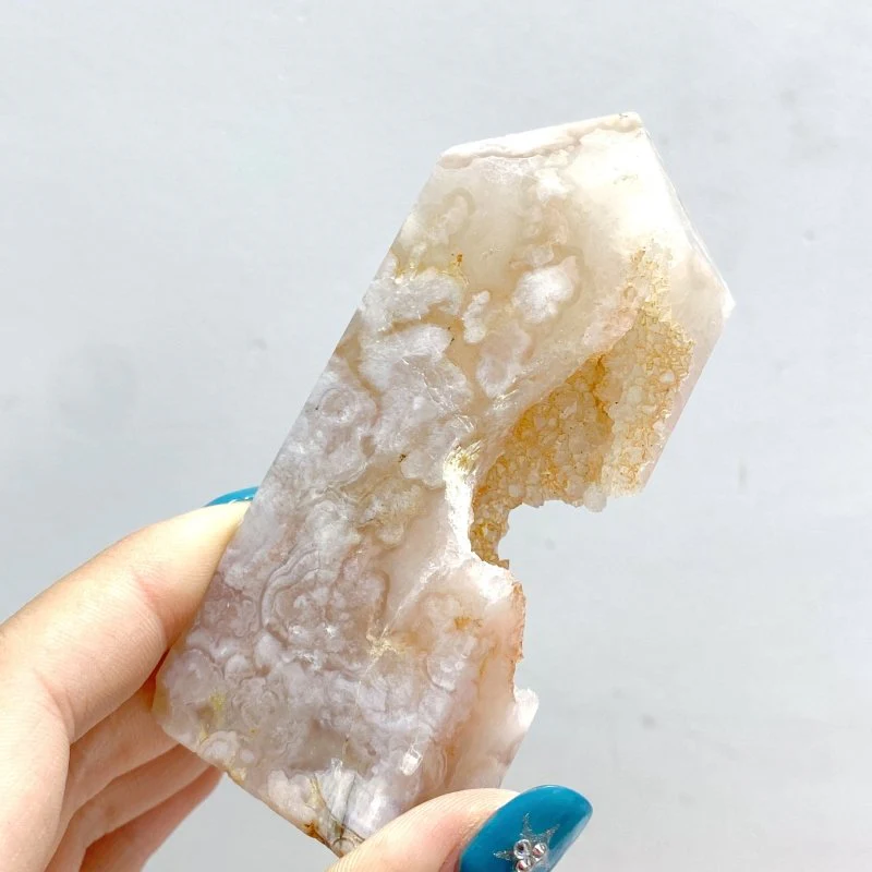 23 Pieces Geode Sakura Flower Agate Tower Points - Image 4