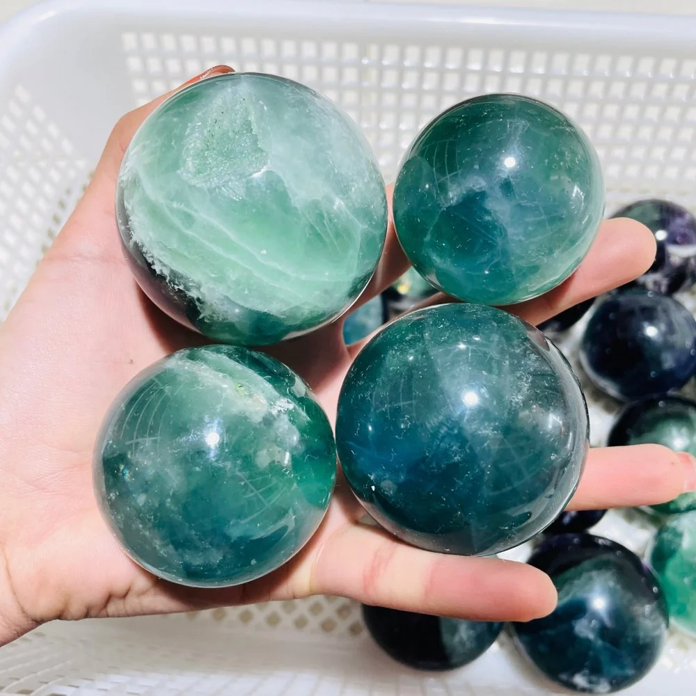 24 Pieces Feather Fluorite Sphere Ball - Image 3
