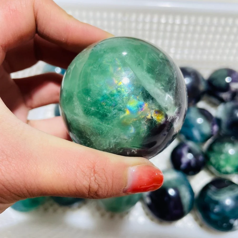 24 Pieces Feather Fluorite Sphere Ball - Image 4