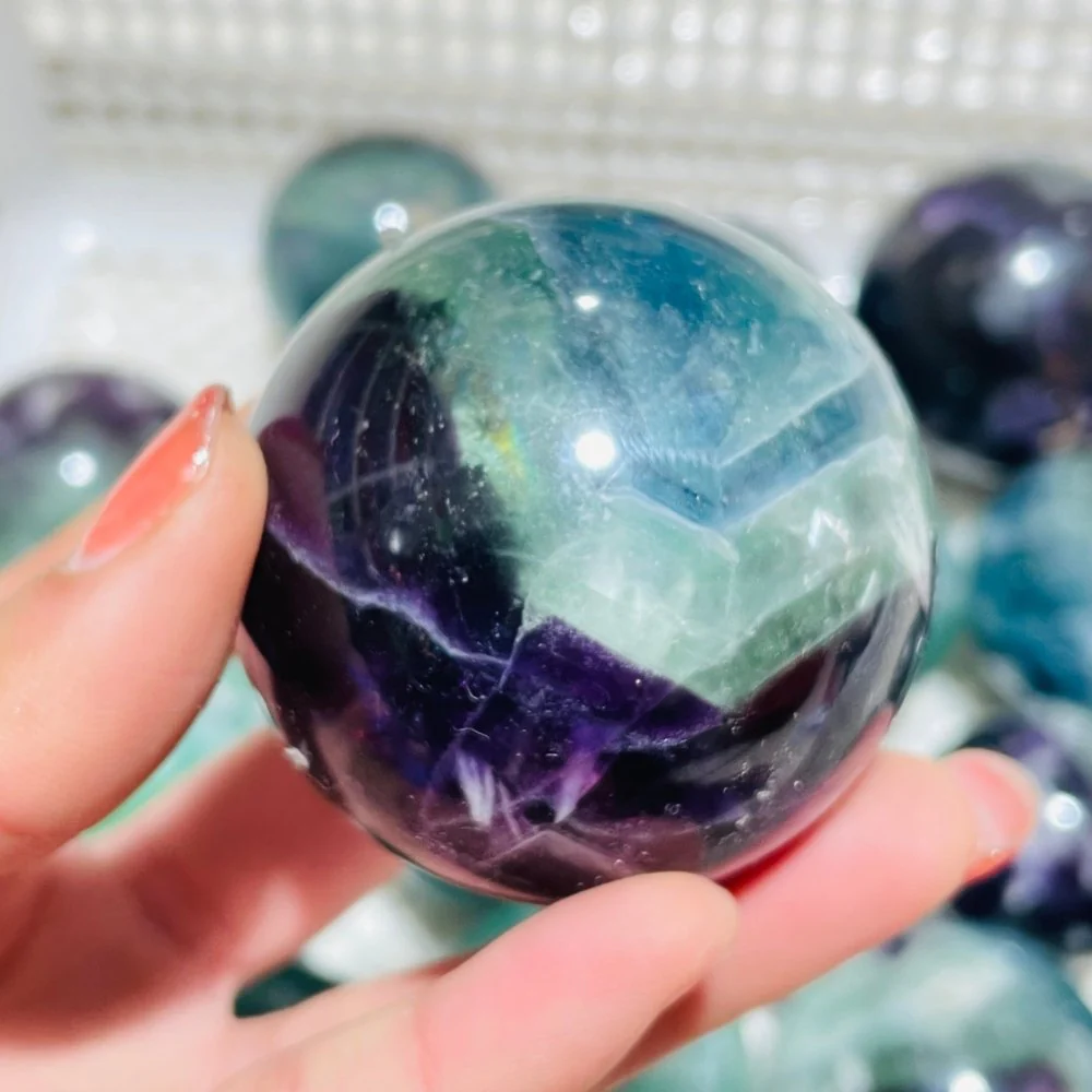 24 Pieces Feather Fluorite Sphere Ball - Image 5