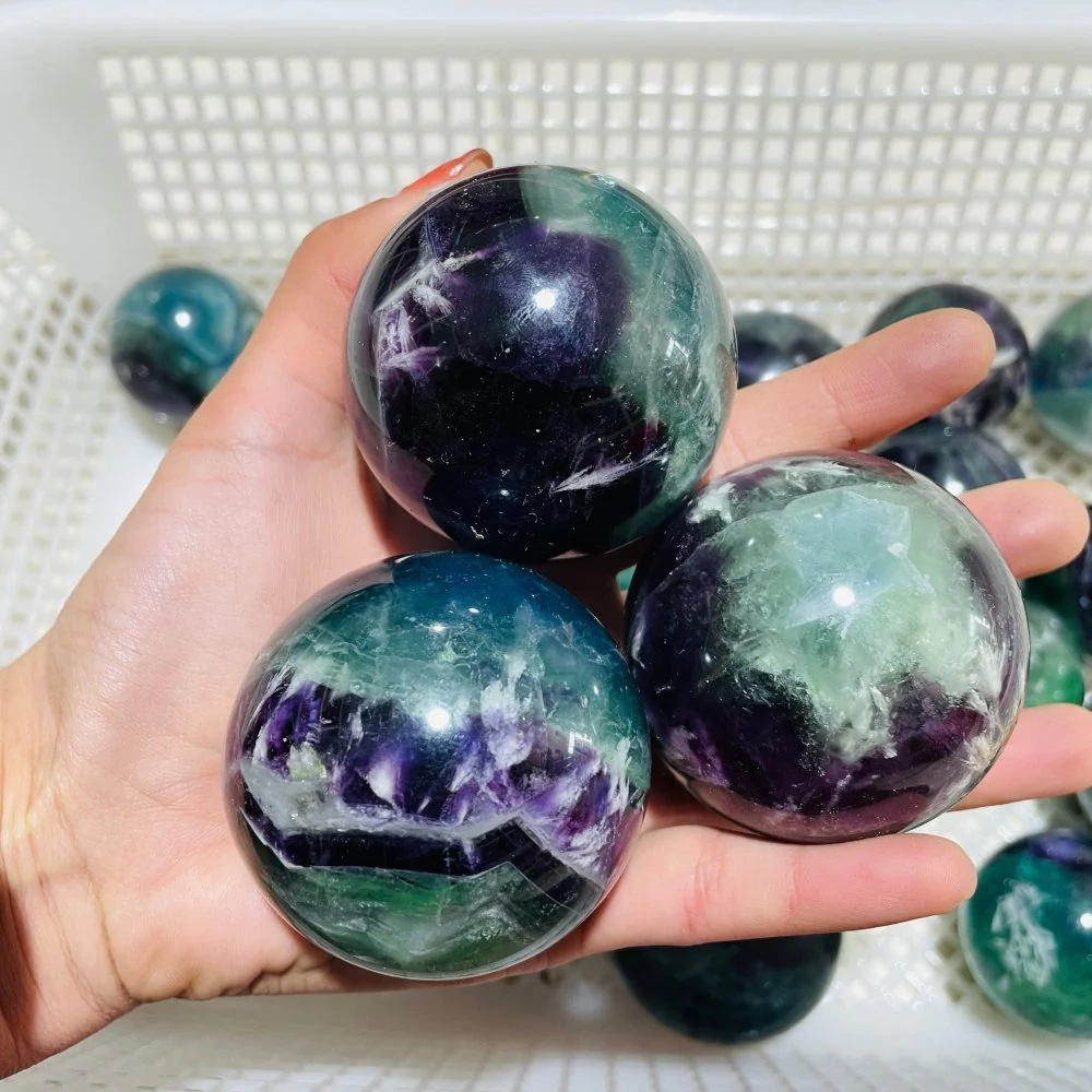 24 Pieces Feather Fluorite Sphere Ball - Image 6
