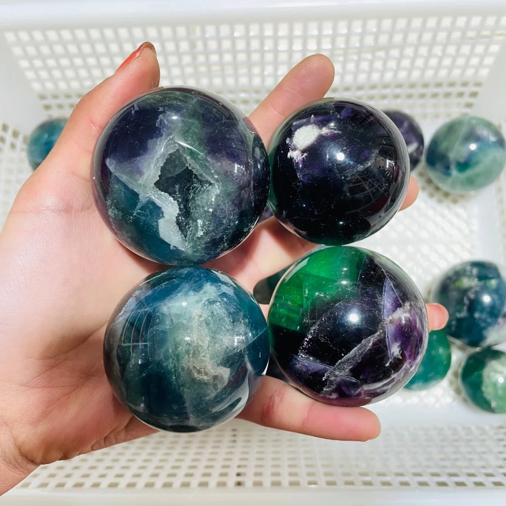 24 Pieces Feather Fluorite Sphere Ball - Image 7