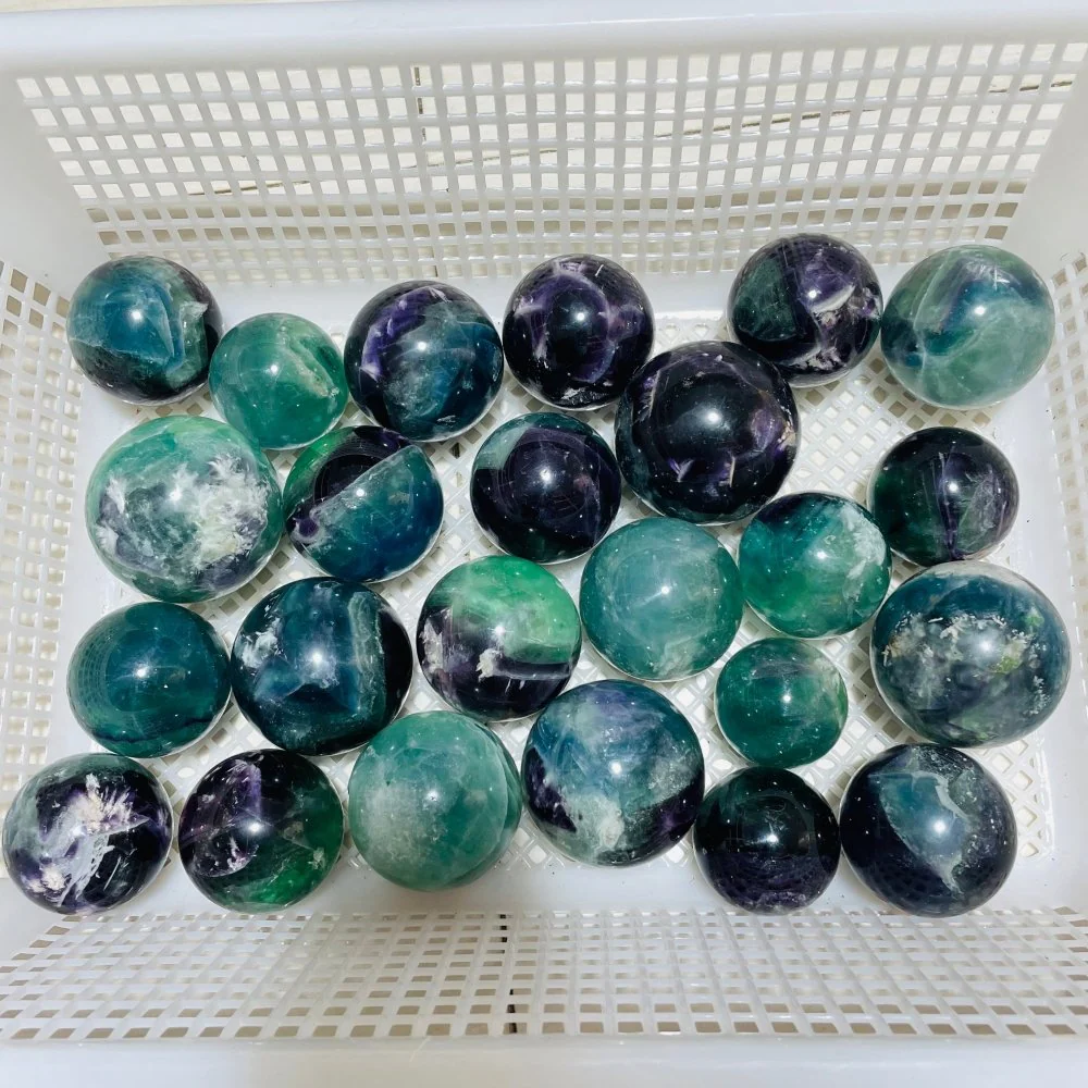24 Pieces Feather Fluorite Sphere Ball - Image 9