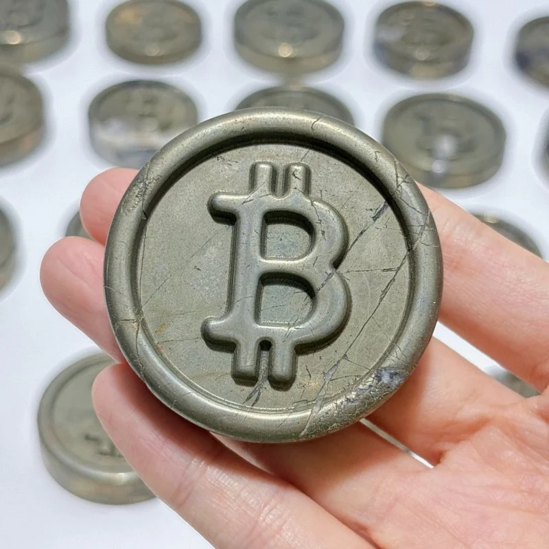 25 Pieces Pyrite Bitcoin Carving - Image 3
