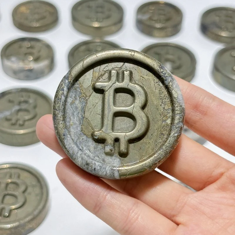 25 Pieces Pyrite Bitcoin Carving - Image 5
