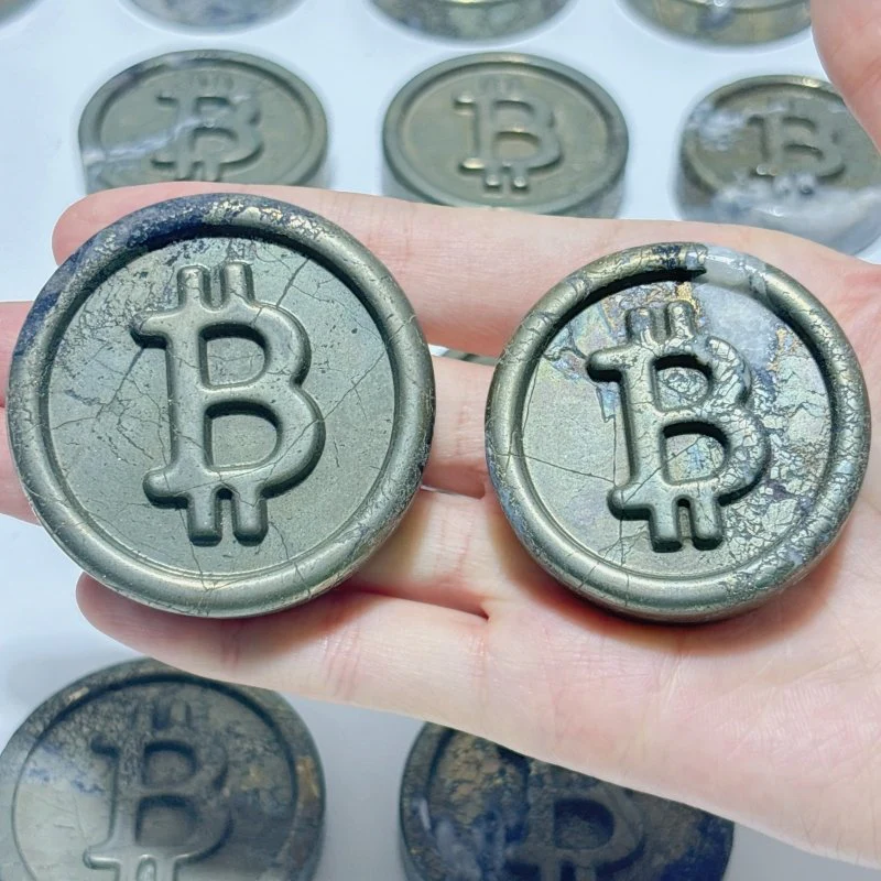 25 Pieces Pyrite Bitcoin Carving - Image 6