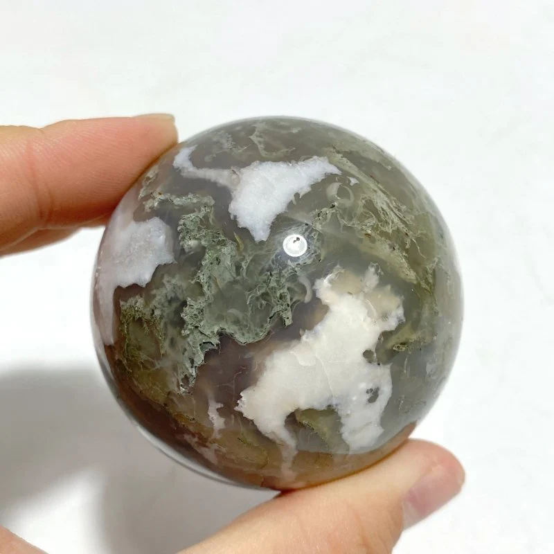 27 Pieces Moss Agate Spheres Ball - Image 2