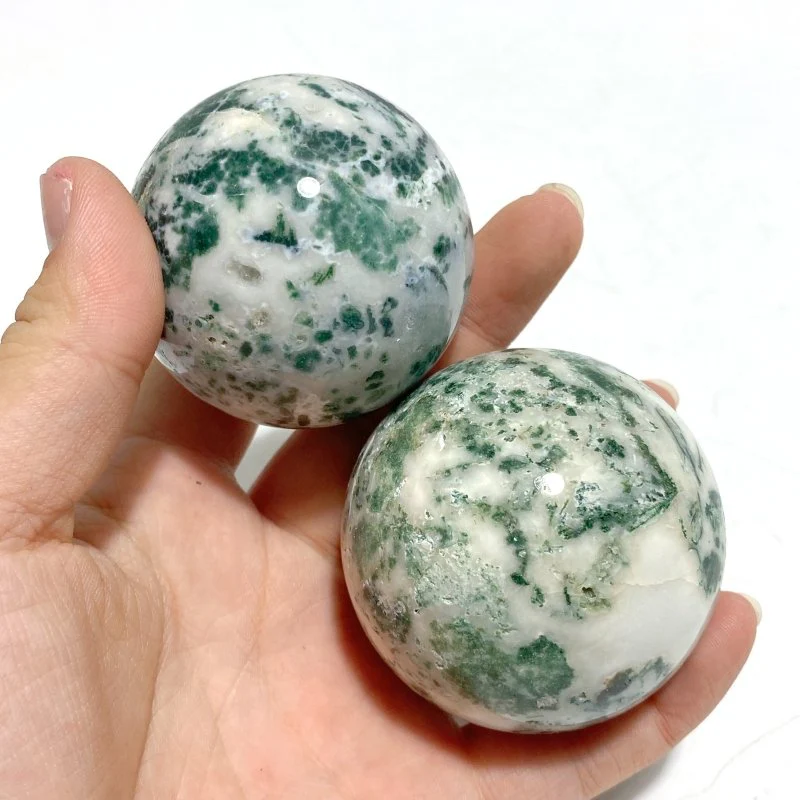 27 Pieces Moss Agate Spheres Ball - Image 4