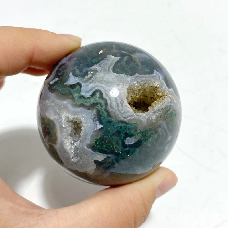 27 Pieces Moss Agate Spheres Ball - Image 5