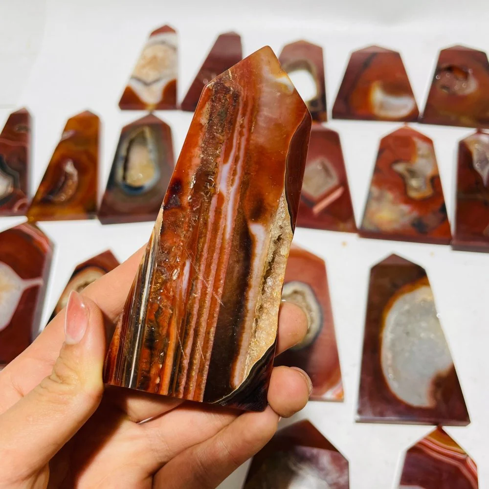 28 Pieces Druzy Carnelian Tower Point - Image 6