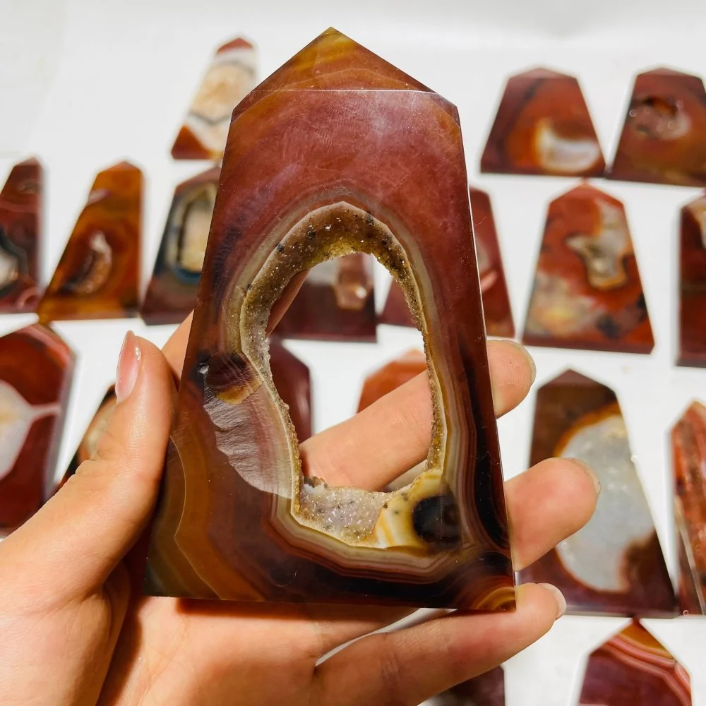 28 Pieces Druzy Carnelian Tower Point - Image 7