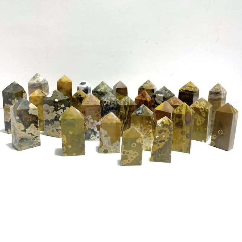 28 Pieces Ocean Jasper Four-sided Point #5