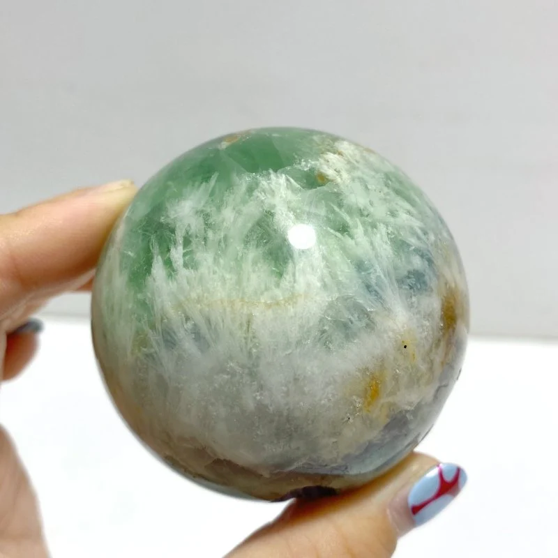 29 Pieces Beautiful Feather Fluorite Sphere Balls - Image 2