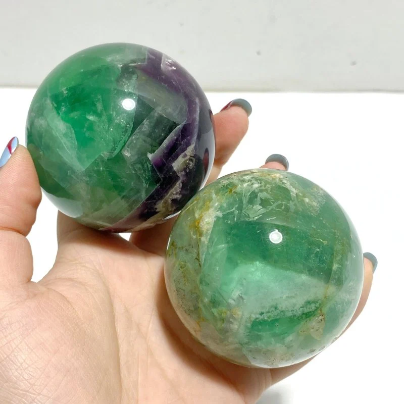 29 Pieces Beautiful Feather Fluorite Sphere Balls - Image 6