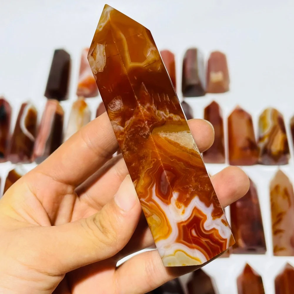 41 Pieces Fat Carnelian Tower Points - Image 6