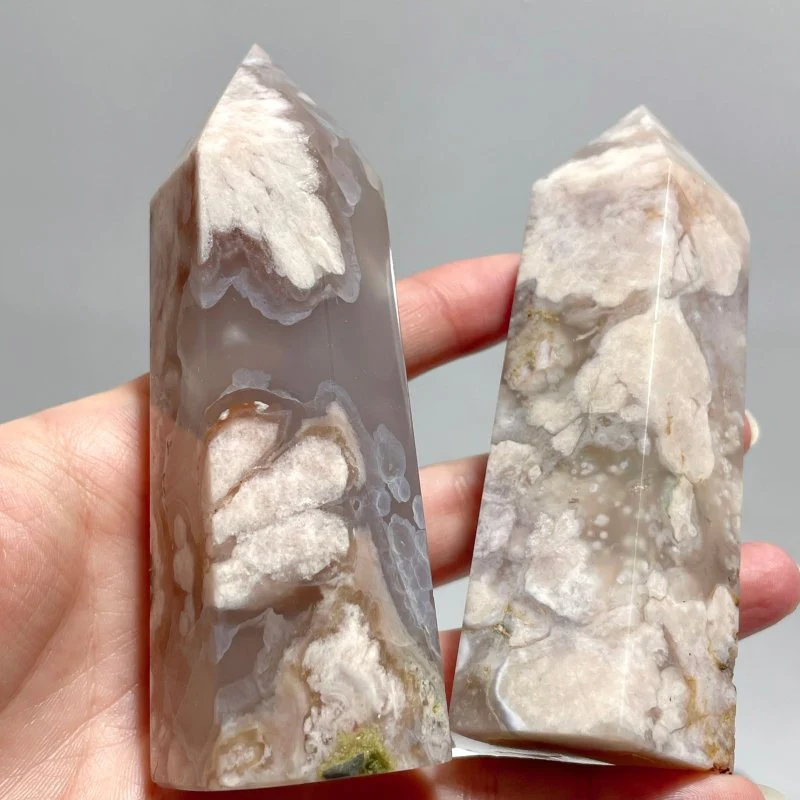 32 Pieces Fats Sakura Flower Agate Tower Points - Image 3